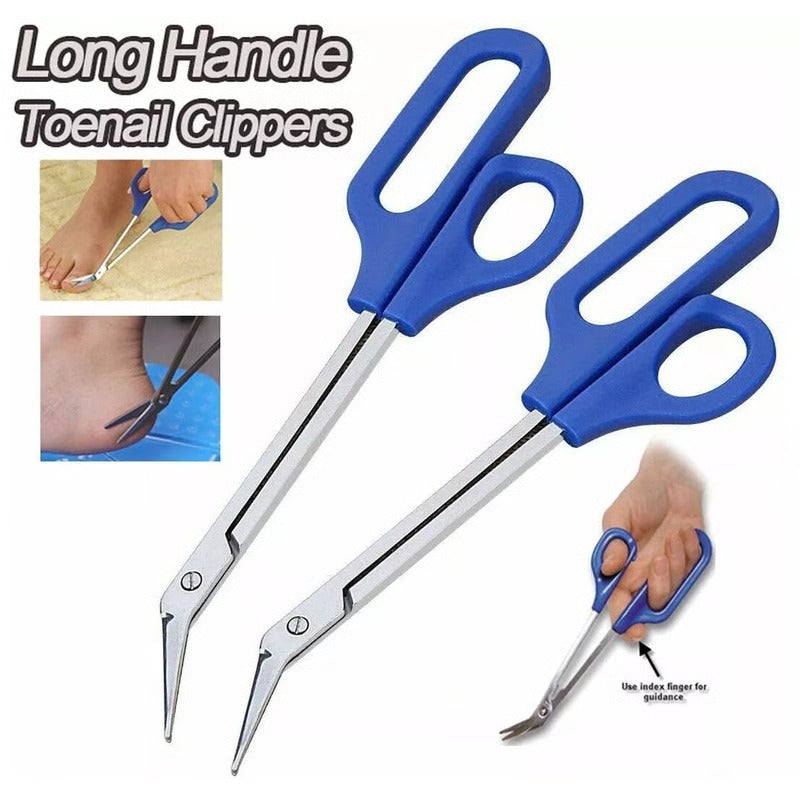 Long Reach Toe Nail Clippers and Scissors Set, High Leverage Grip