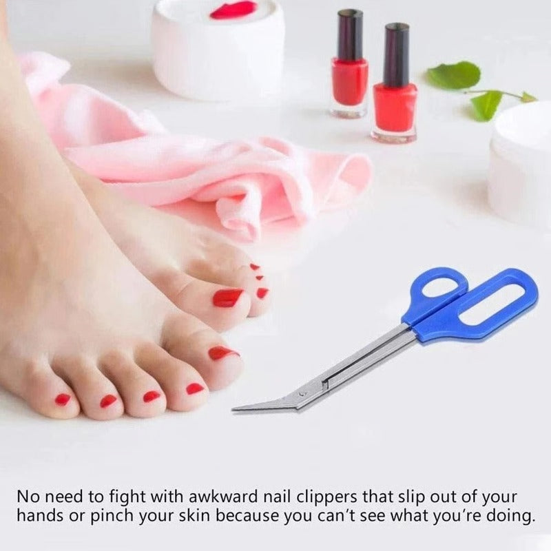 Long Reach Toe Nail Clippers and Scissors Set, High Leverage Grip
