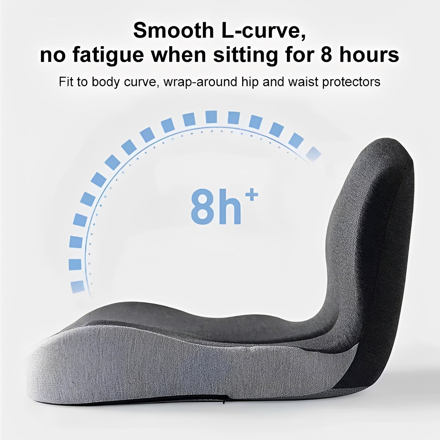 Memory Foam Seat Cushion with Lumbar Support Design