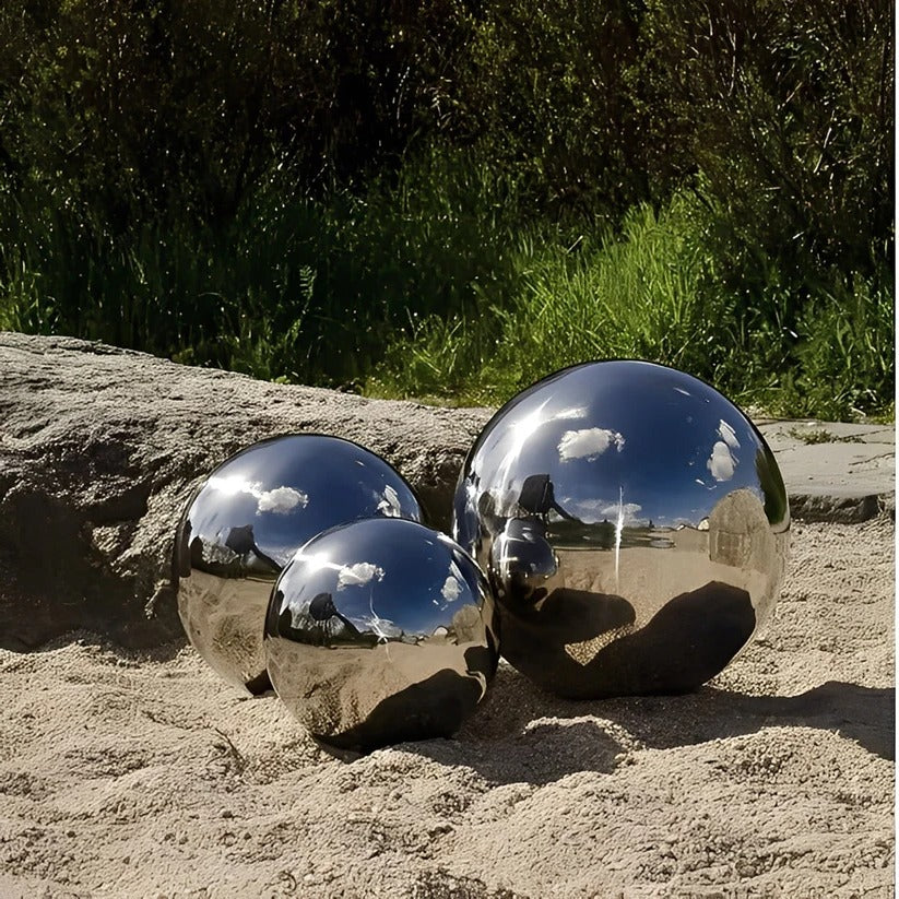 Stainless Steel Reflective Gazing Globes for Garden and Patio Decor
