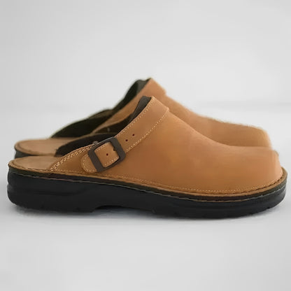 Leather Slippers with Removable Insoles for Women