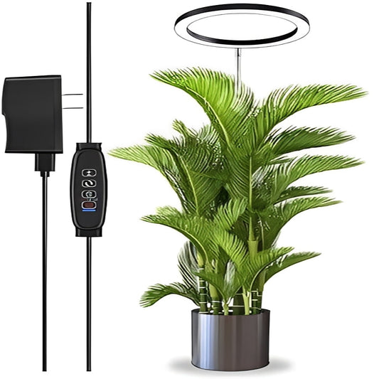 LED Grow Light for Indoor Plants with Adjustable Height and Timer