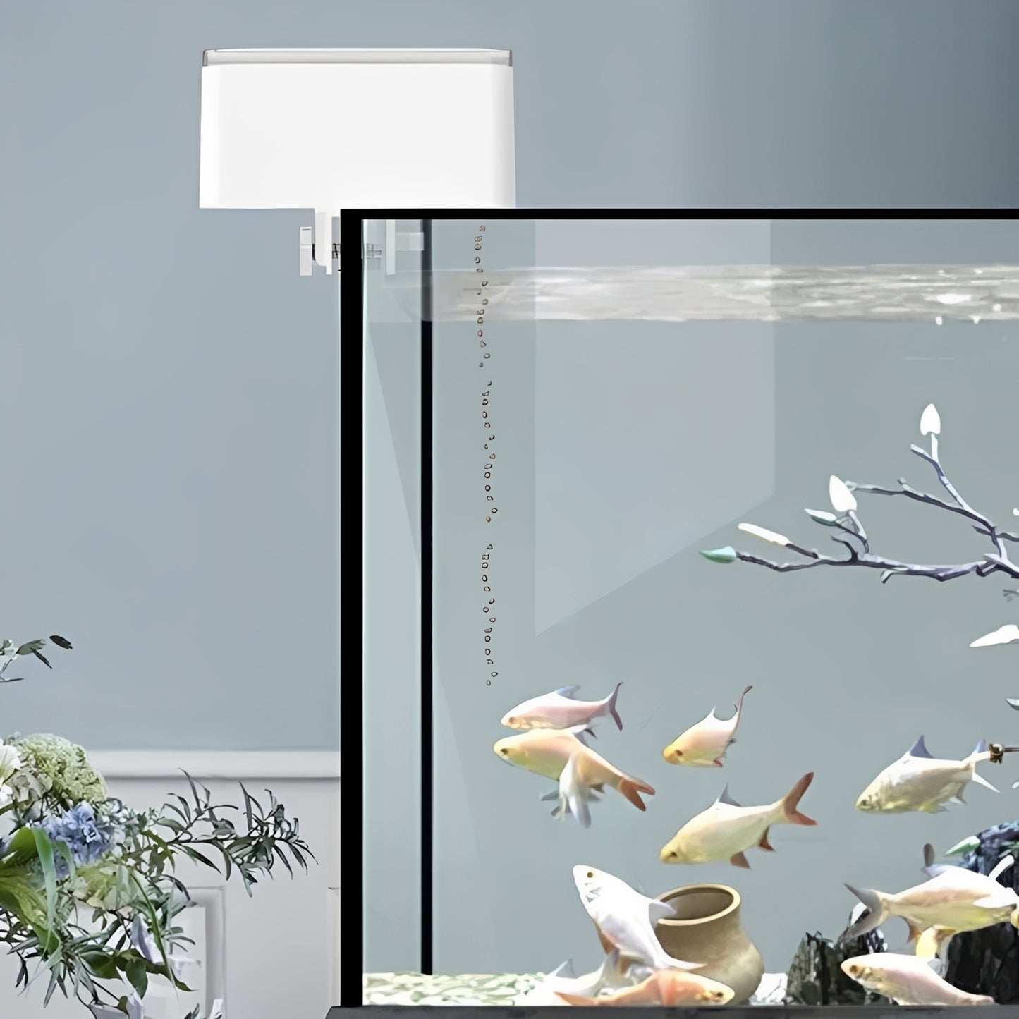 LED Aquarium Fish Tank 17.59 oz Automatic Fish Feeder With Timer