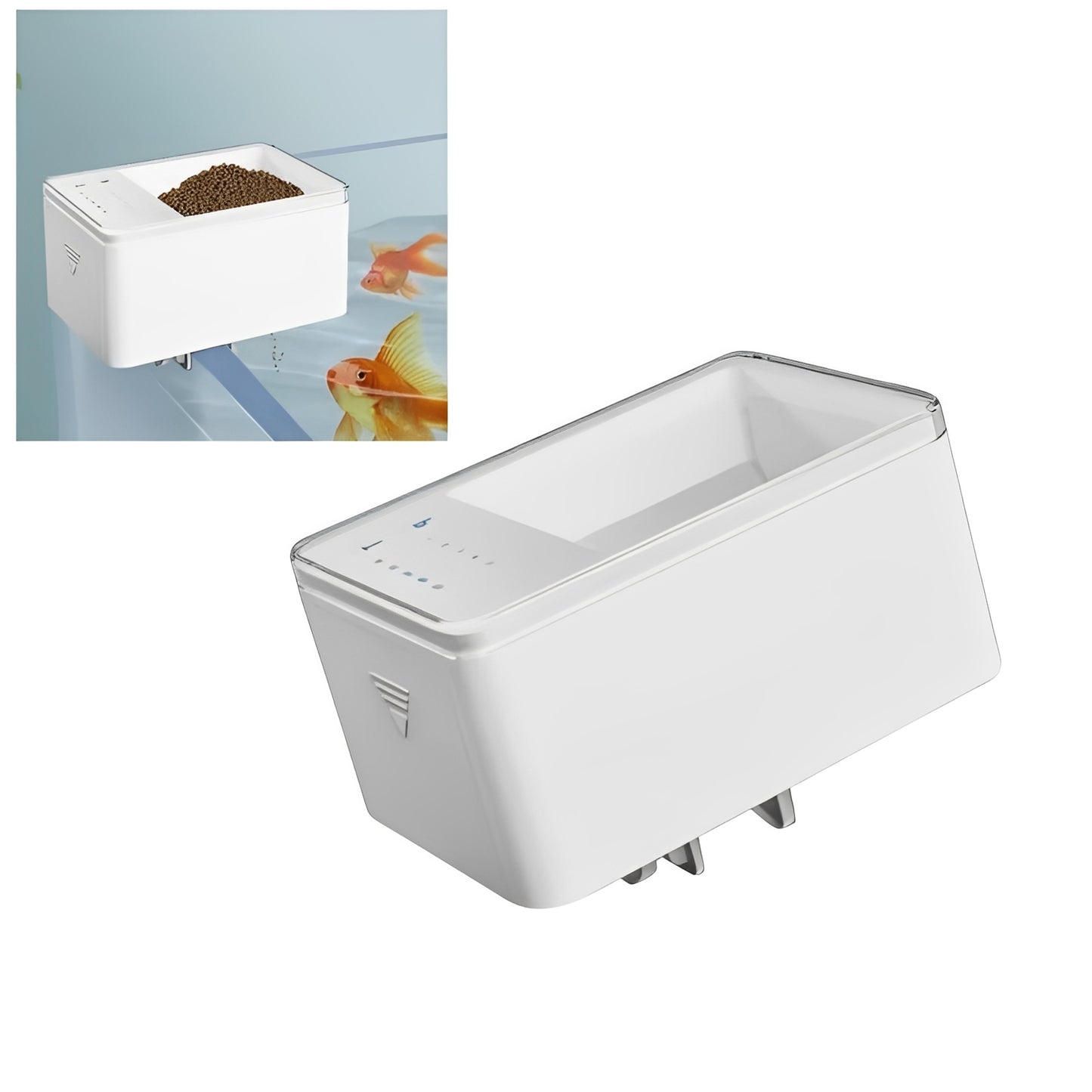 LED Aquarium Fish Tank 17.59 oz Automatic Fish Feeder With Timer