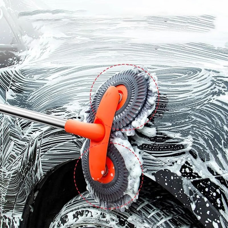 Retractable Car Wash Mop with Long Handle and 360 Degree Rotation