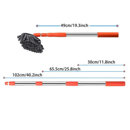 Retractable Car Wash Mop with Long Handle and 360 Degree Rotation