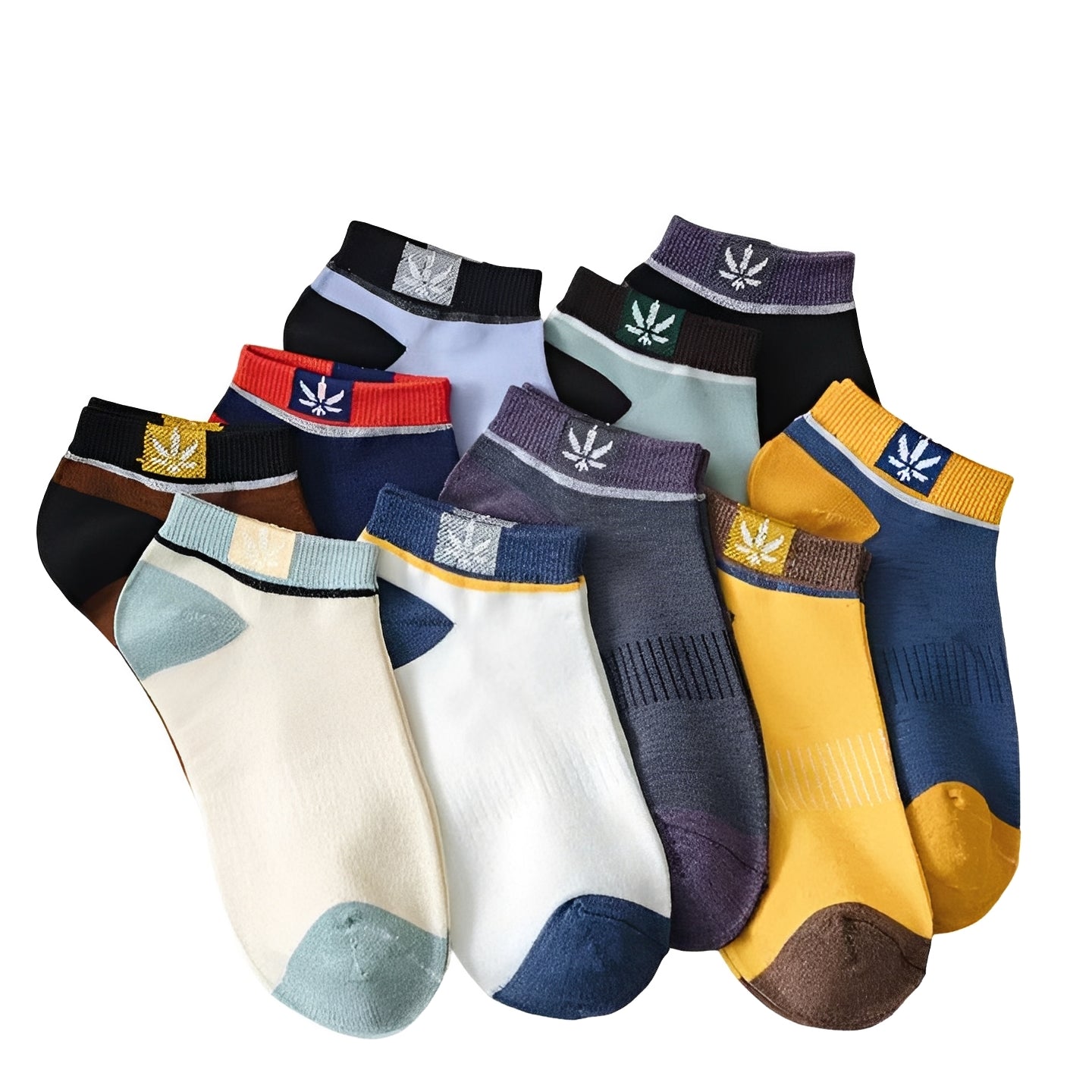 Ankle Socks, Assorted Colors for Men, 20 Pair Set