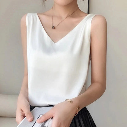 Plain Sleeveless Tank Top for Layering for Women