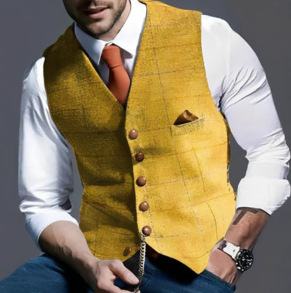 Waistcoat and Vintage Vest with Structured Cut