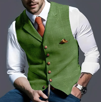 Waistcoat and Vintage Vest with Structured Cut