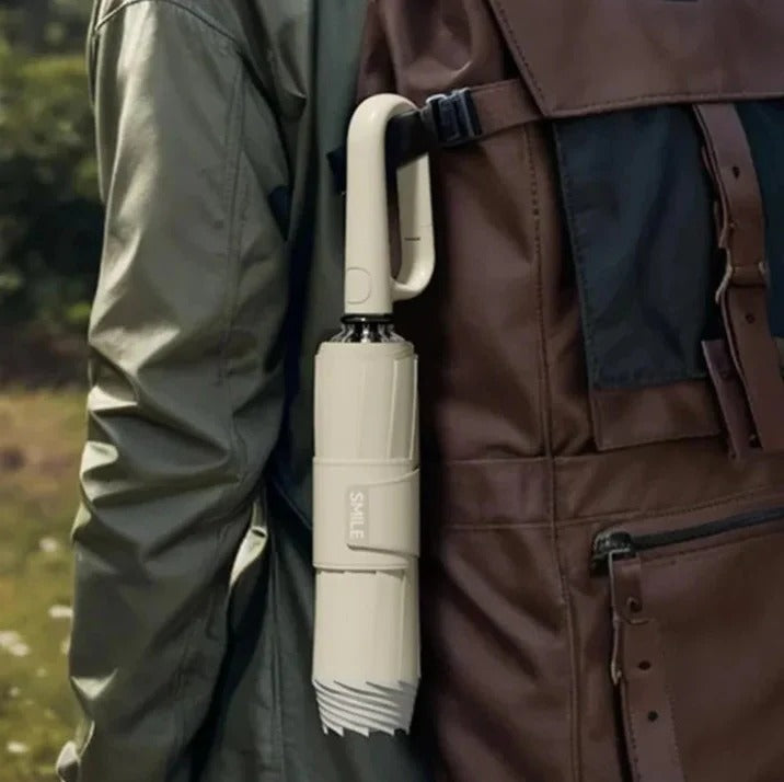 Portable Umbrella with Reflective Border and Ergonomic Handle