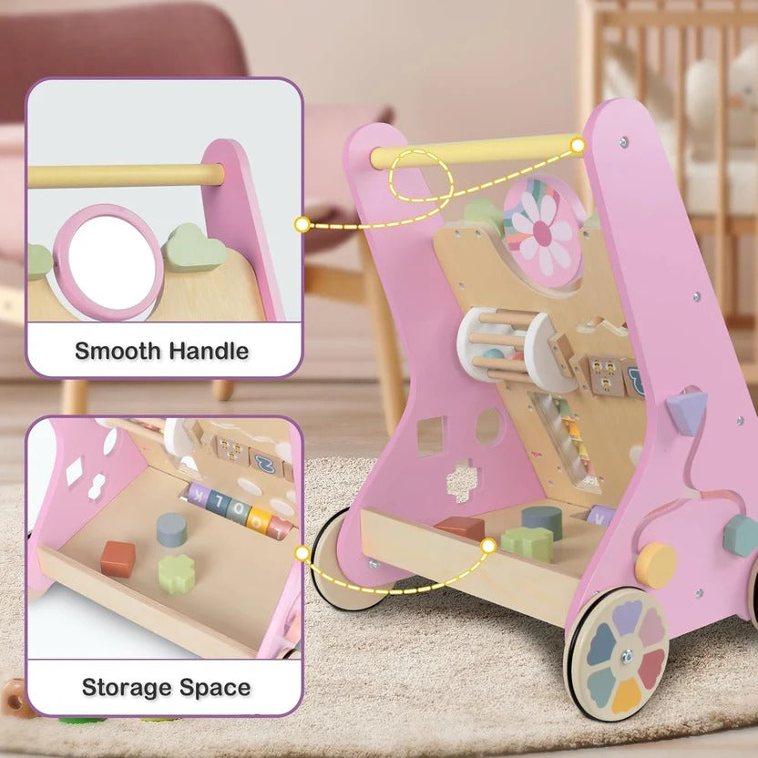 Wooden Activity Walker and Toddler Skill Center