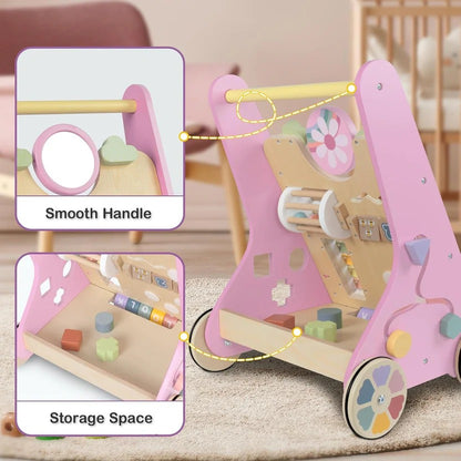 Wooden Activity Walker and Toddler Skill Center