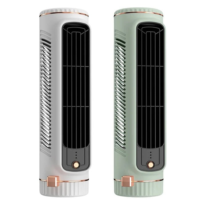 Portable Bladeless Tower Fan with USB Rechargeable Power