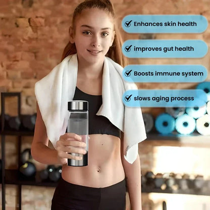 Portable Hydrogen Water Bottle with USB Rechargeable Base