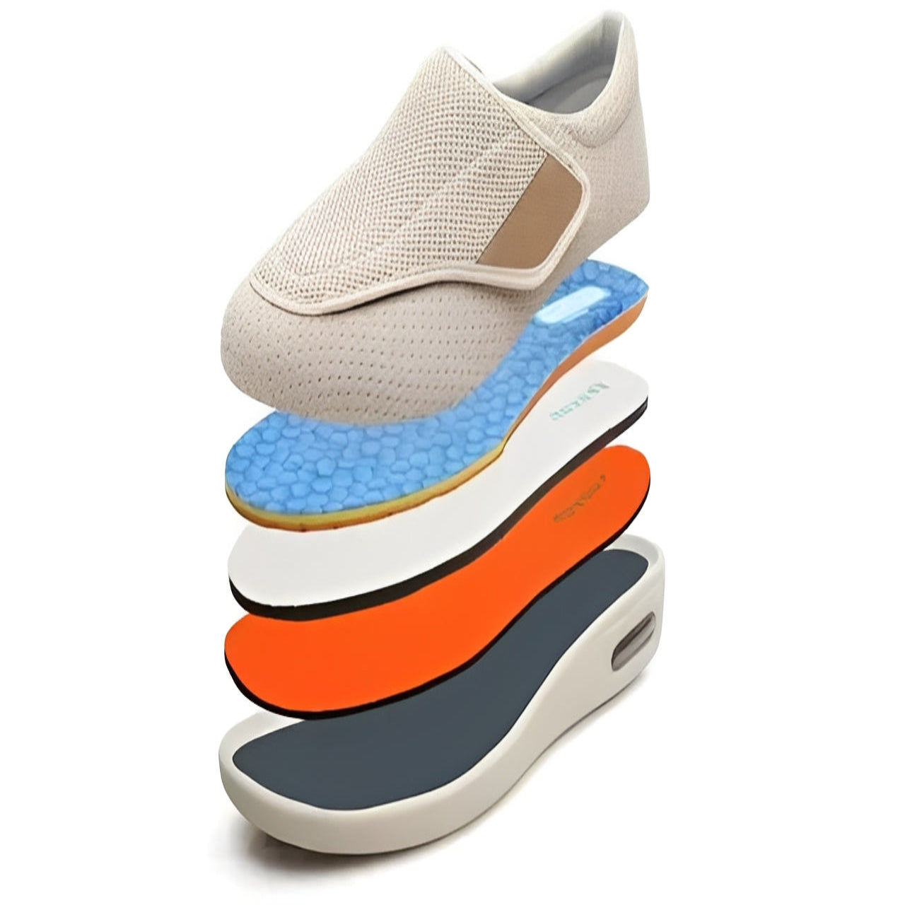 Wide Toe Box Shoes with Cushioned Memory Foam Insole
