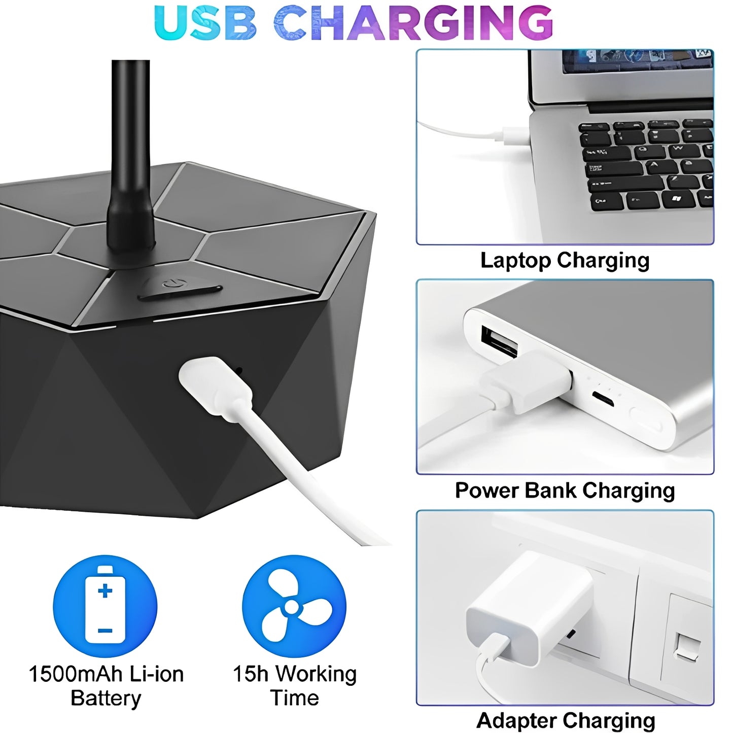 Portable Fly Deterrent Fan with USB or Battery Power
