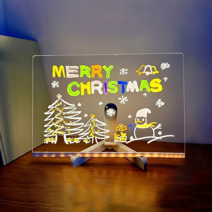 Illuminated Acrylic Slate and LED Message Board