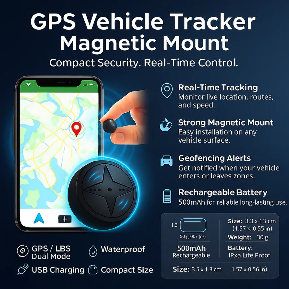 Magnetic Vehicle Monitor and GPS Tracking Mount