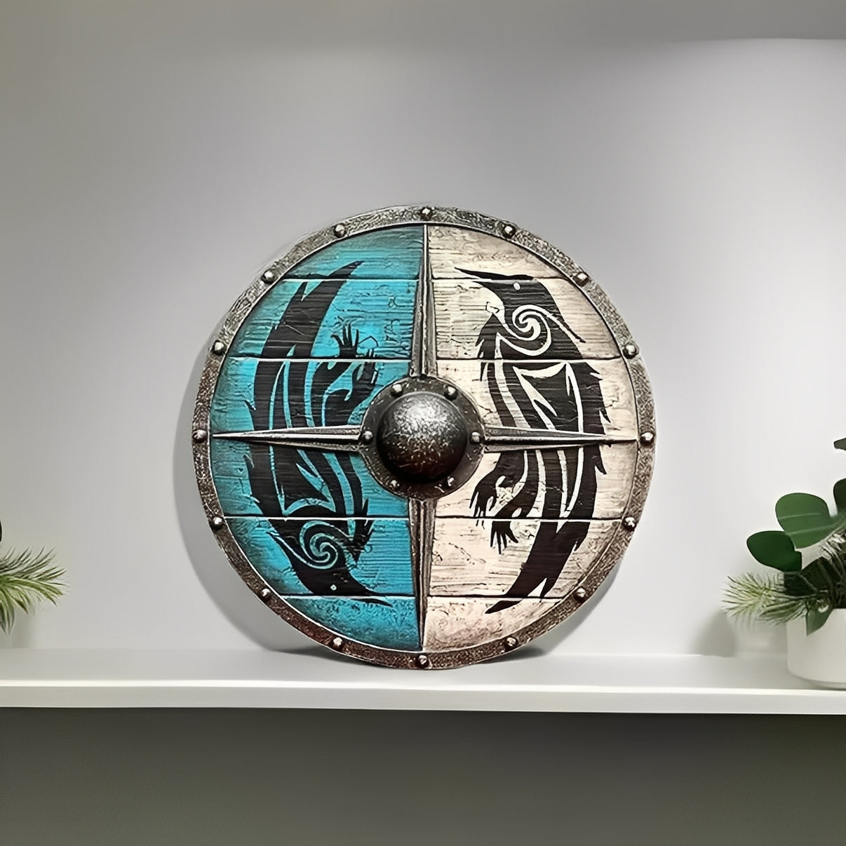 Custom Corvid Armament and Personalized Viking Shield
