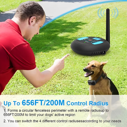Double Zone Barrier and External Coaching for Pets