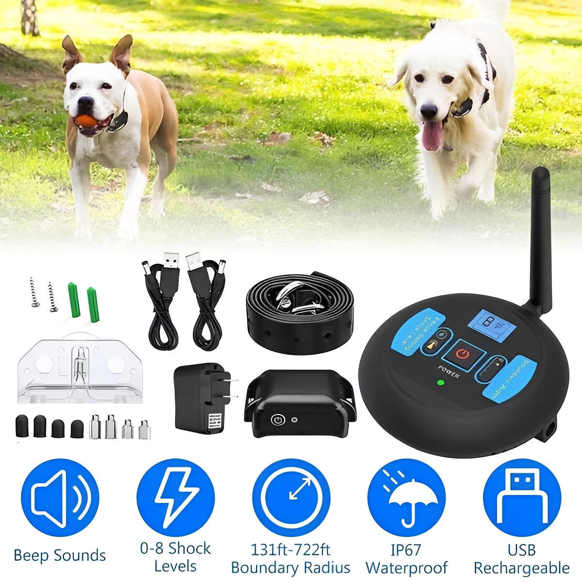 Double Zone Barrier and External Coaching for Pets