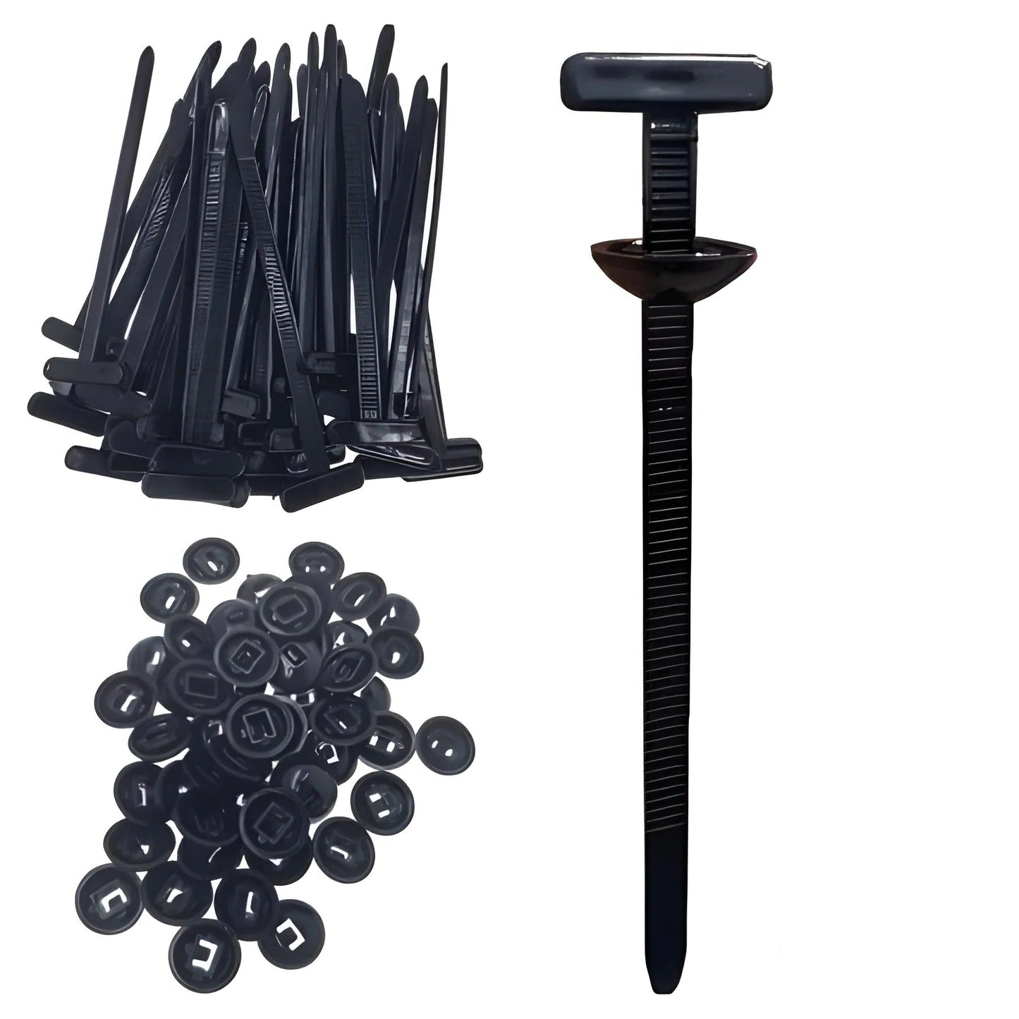 Nylon Cable Ties 50-Pack, Self Locking Zip Ties