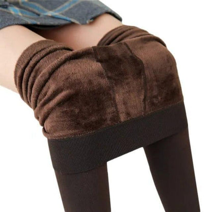 Fleece Lined Thermal Leggings with High Waist Support for Women