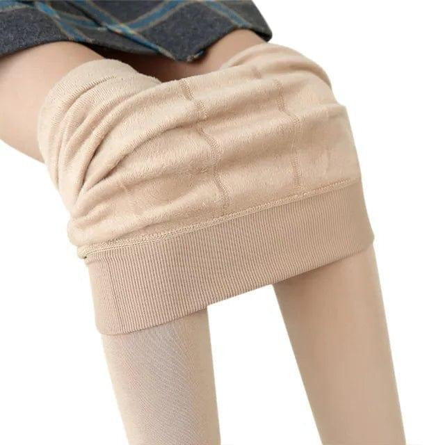 Fleece Lined Thermal Leggings with High Waist Support for Women