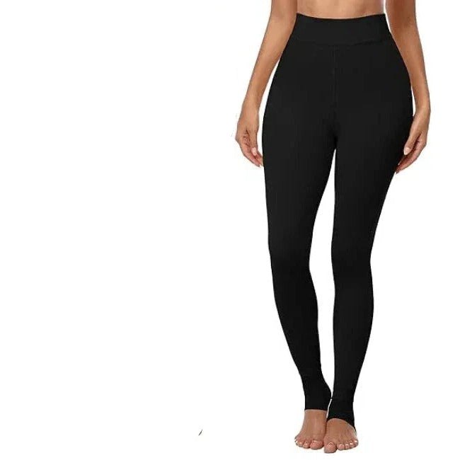 Fleece Lined Thermal Leggings with High Waist Support for Women
