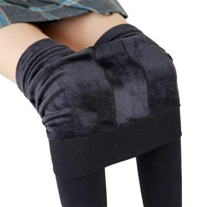 Fleece Lined Thermal Leggings with High Waist Support for Women