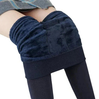 Fleece Lined Thermal Leggings with High Waist Support for Women