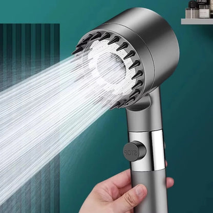 3 Mode Shower Head with Built In Filter and Massage Brush