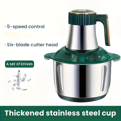 Electric Meat Grinder with 5 Speed Settings and Stainless Steel Blades