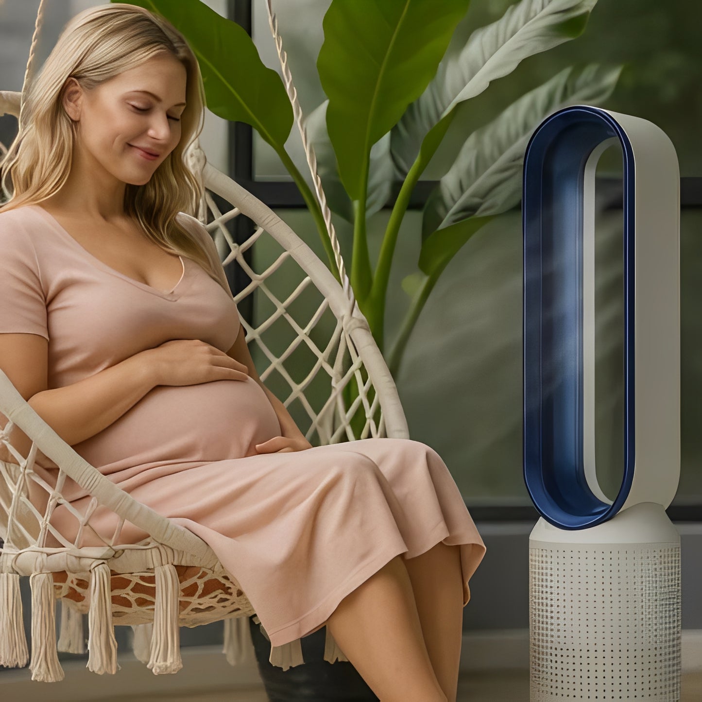 Bladeless Tower Fan with Remote Control Function