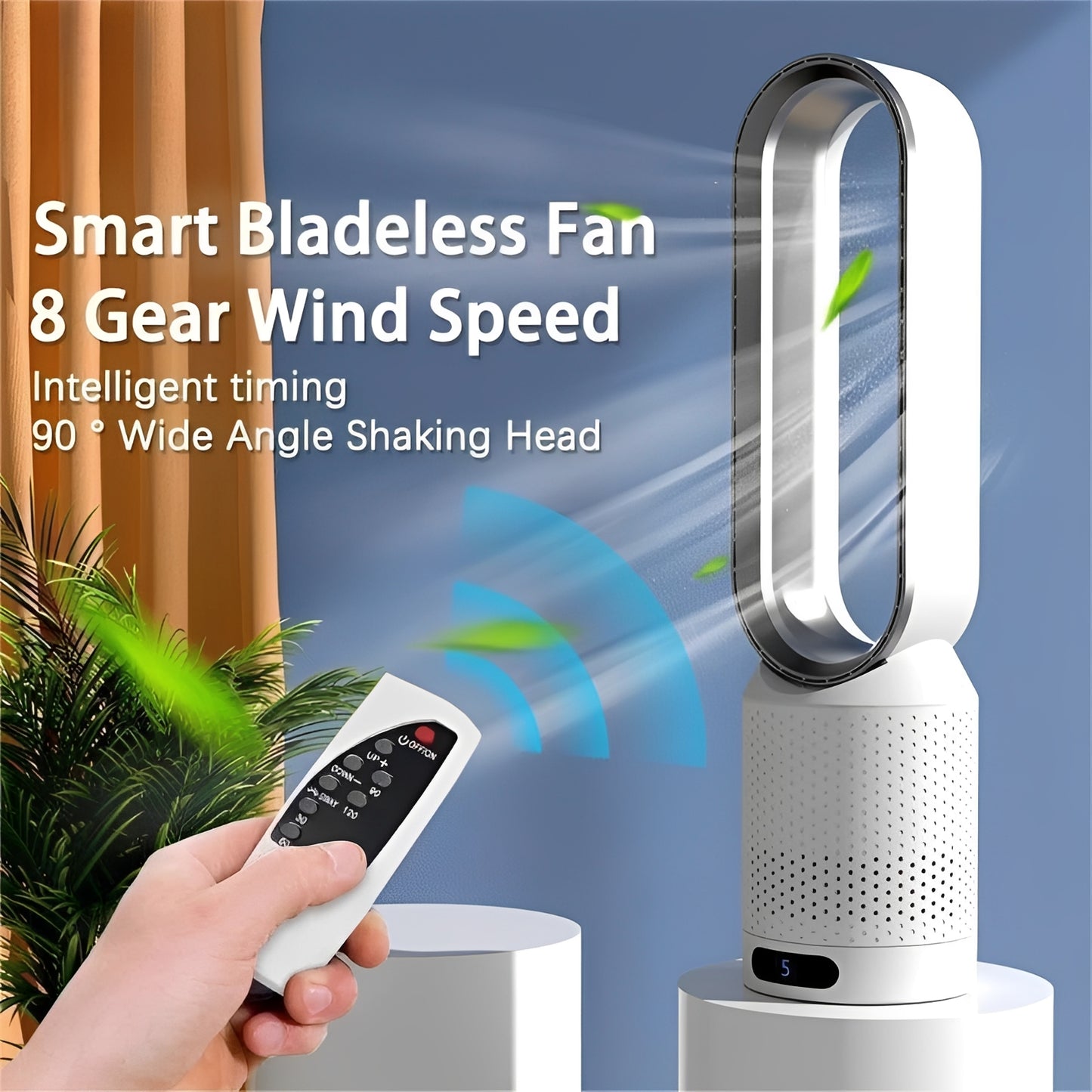 Bladeless Tower Fan with Remote Control Function