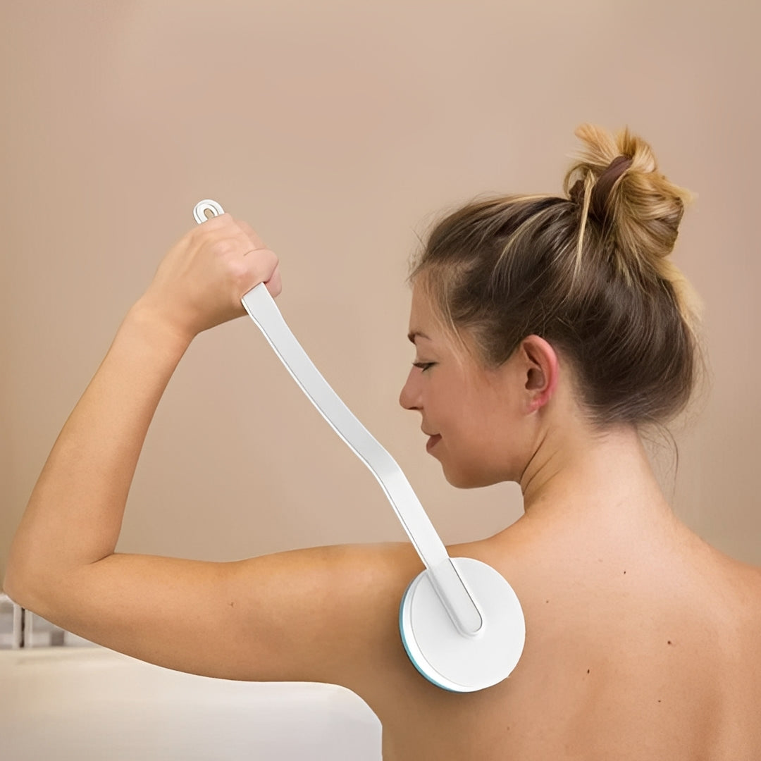 Long Handle Back Lotion Applicator with Roll On Massage Roller