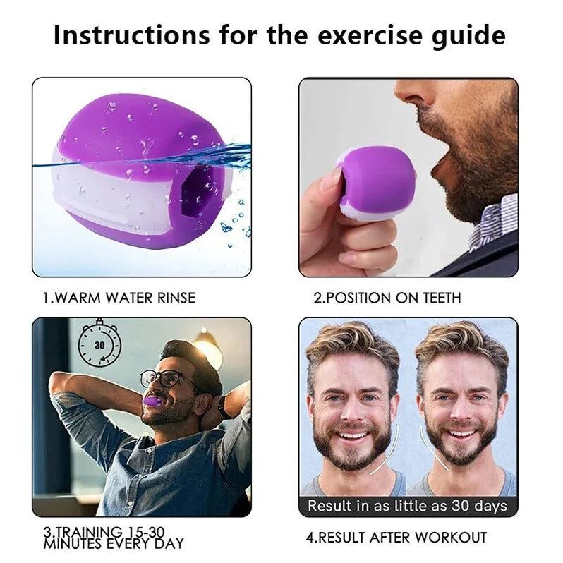 Adjustable Jawline Exerciser with 30-50 Lb Resistance Training