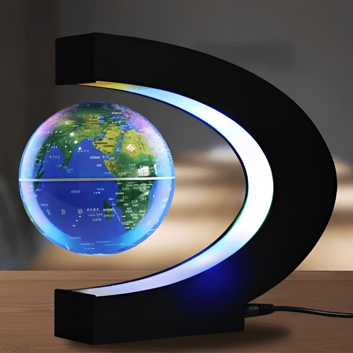 LED Levitating Globe with Magnetic Suspension Base