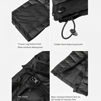 Thermal Goose Down Pants with Zipper for Outdoor Winter Activities