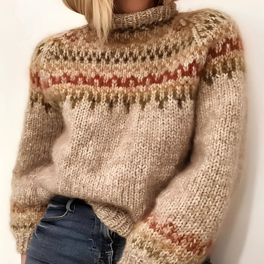 Traditional Icelandic Wool Turtleneck Sweater for Winter Wear
