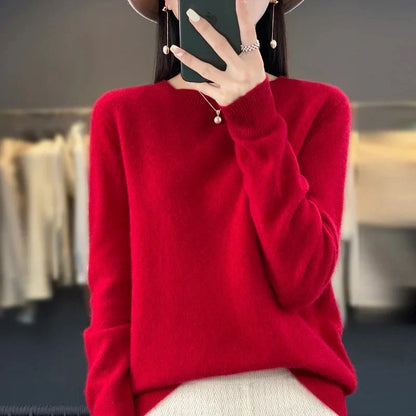 Australian Merino Wool Sweater with Classic Knit Design