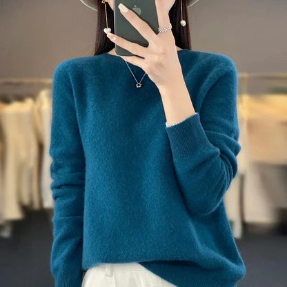 Australian Merino Wool Sweater with Classic Knit Design