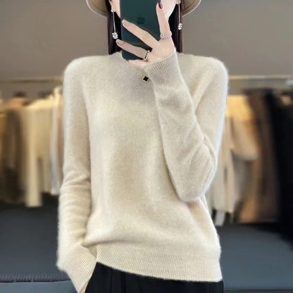 Australian Merino Wool Sweater with Classic Knit Design