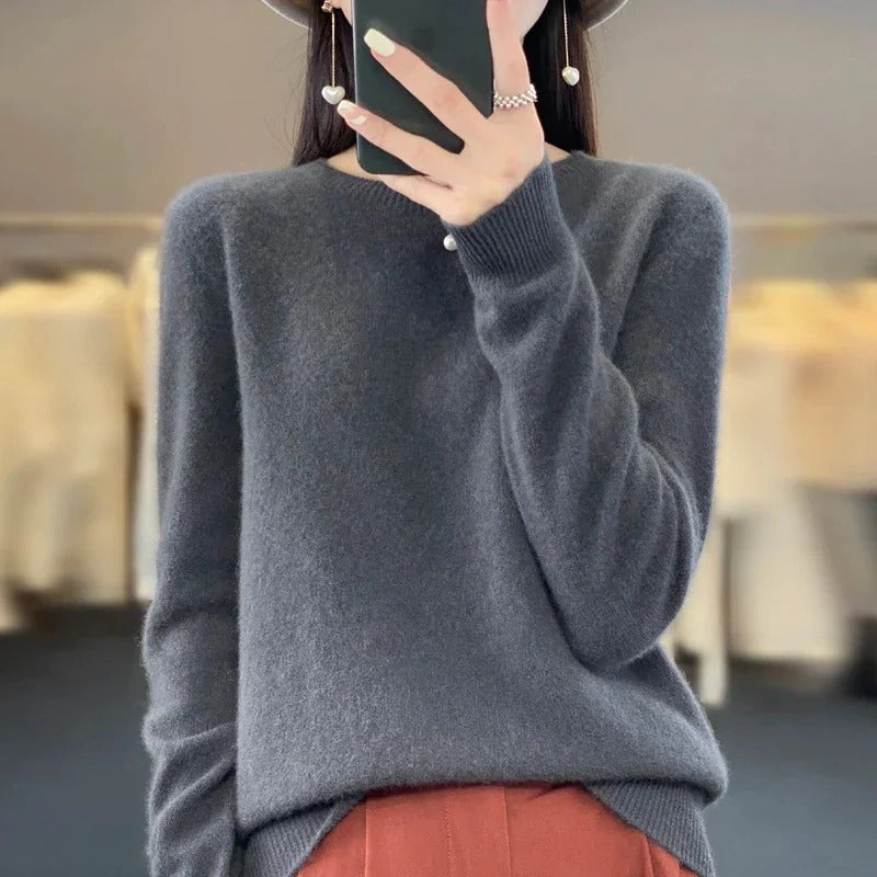 Australian Merino Wool Sweater with Classic Knit Design