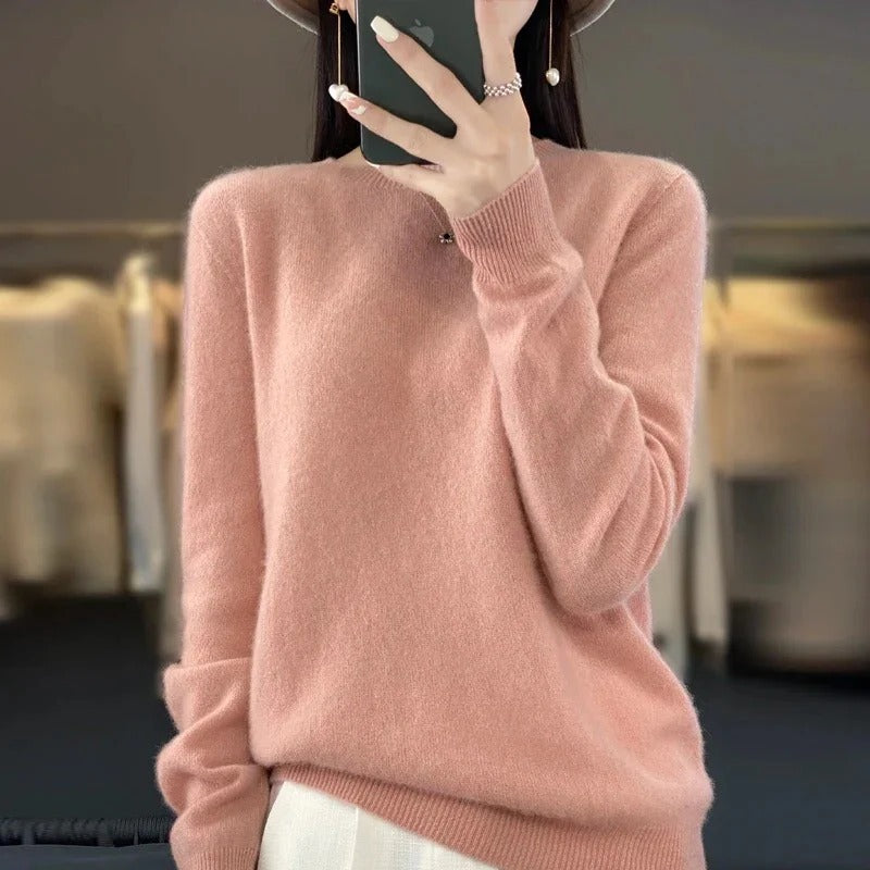 Australian Merino Wool Sweater with Classic Knit Design