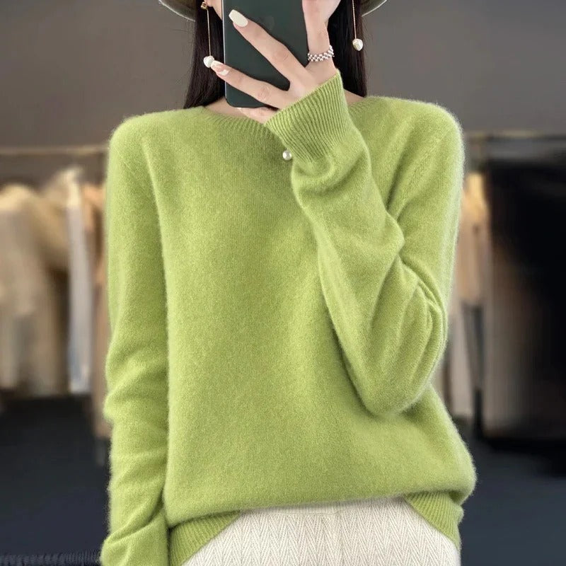 Australian Merino Wool Sweater with Classic Knit Design