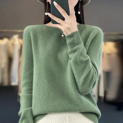 Australian Merino Wool Sweater with Classic Knit Design