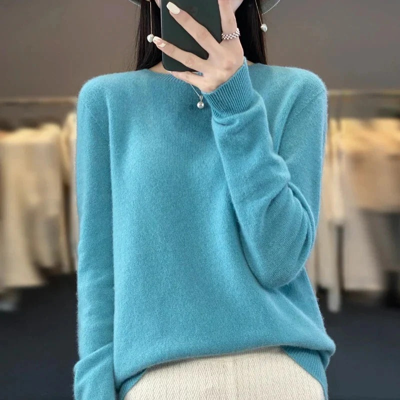 Australian Merino Wool Sweater with Classic Knit Design