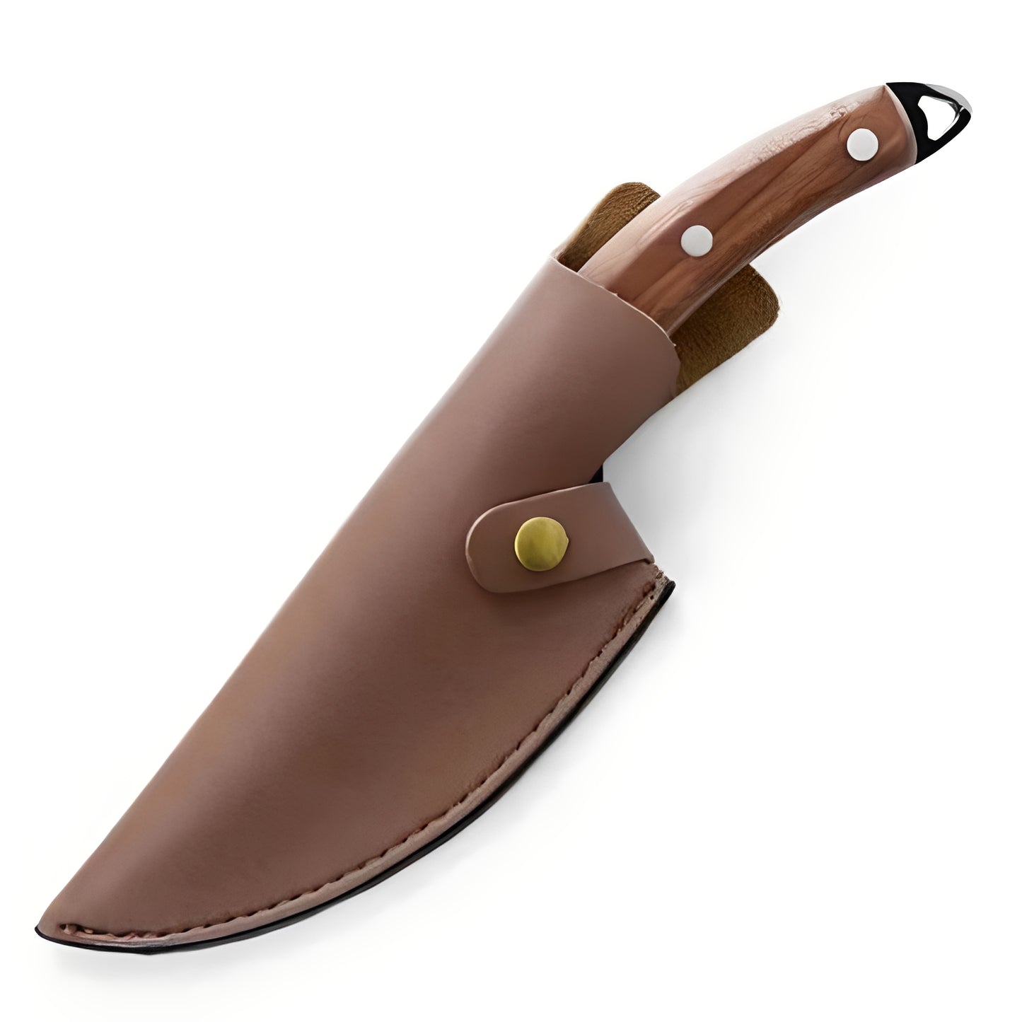Steel Blade Kitchen Knife with Ergonomic Wooden Handle